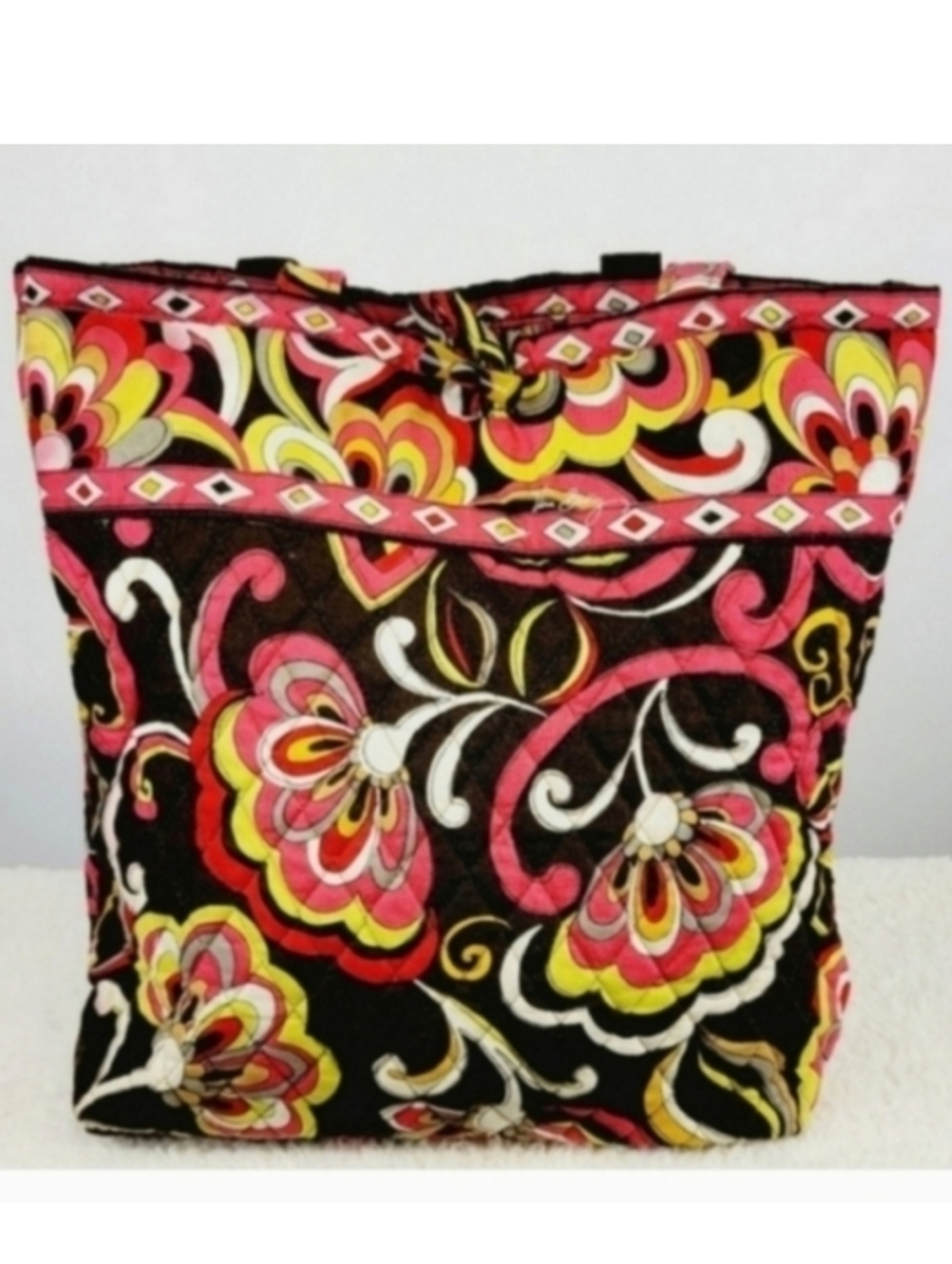 VERA BRADLEY Floral Puccini Tote Shoulder Bag Pocketbook